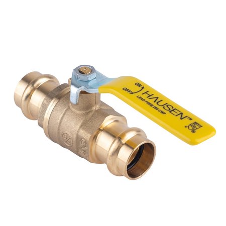 Hausen 3/4 in. Brass Double-O-Ring Press Ball Valve, 5PK HA-BV111-5